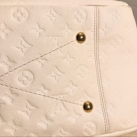 Authentic Louis Vuitton Artsy White Monogram Empreinte Leather Shoulder Bag - Picture 9 of 14